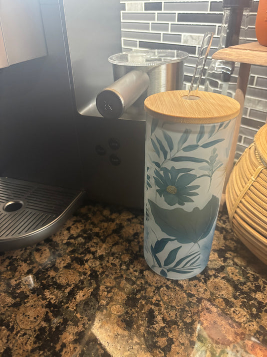Blue flower cup